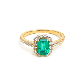 JPRG-5419/12867 Diamond Emerald Ring | 18K