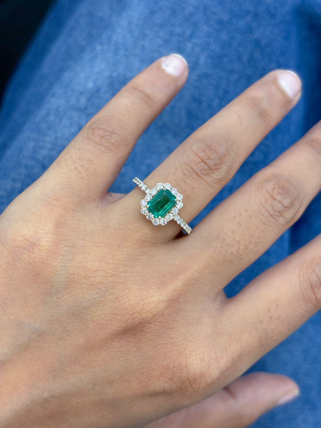 JPRG-5420/12868 Diamond Emerald Ring | 18K