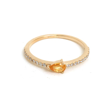 JPRG-5440/12969 Diamond Yellow Sapphire Ring | 14K
