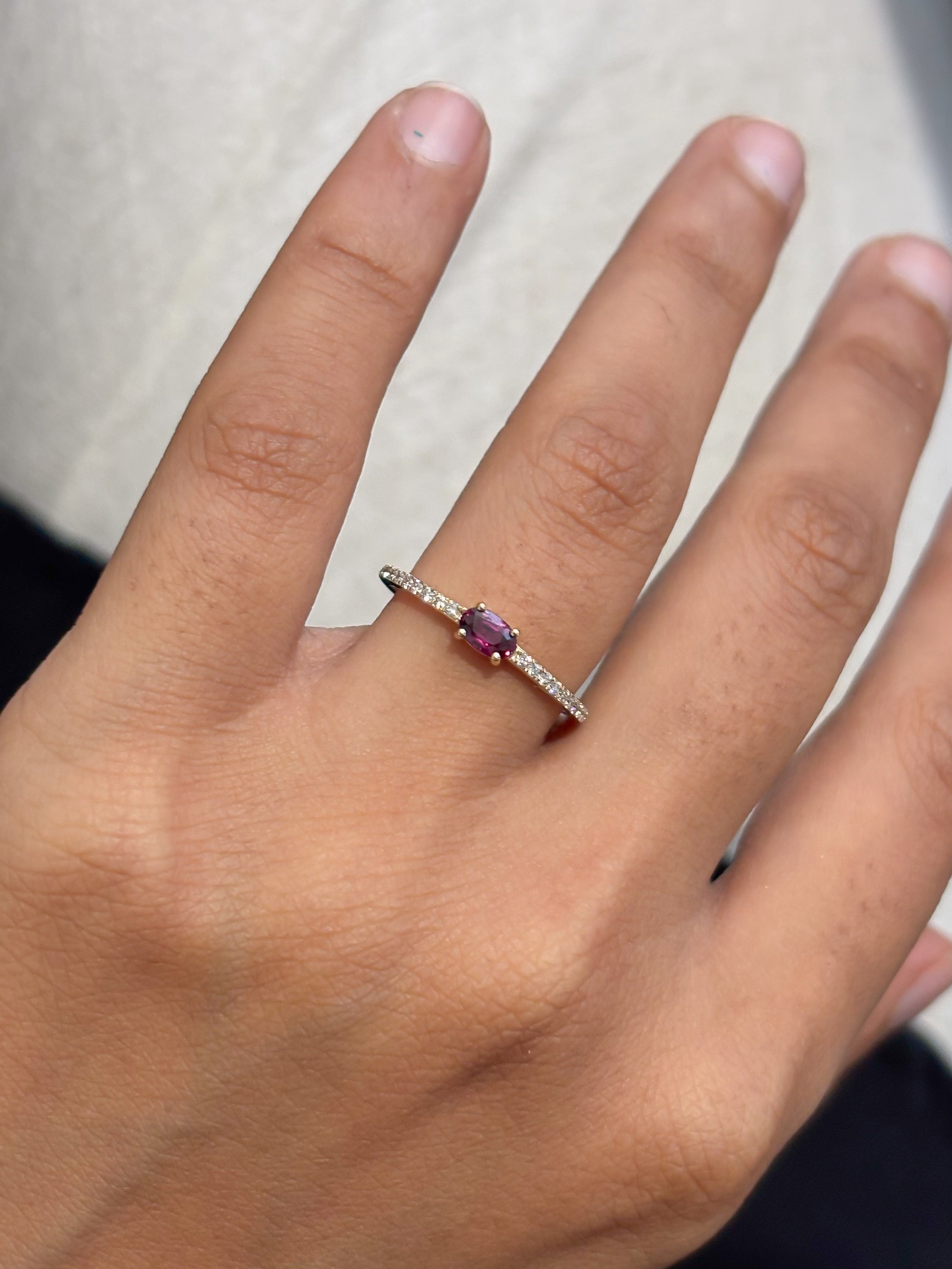 JPRG-5442/12971 Diamond Ruby Ring | 14K
