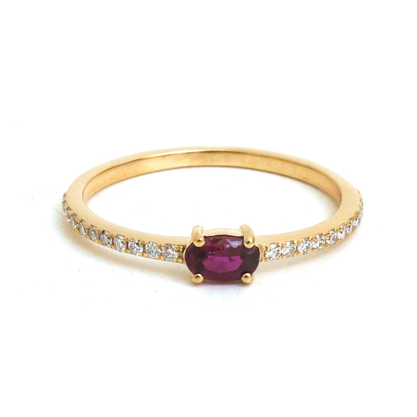 JPRG-5442/12971 Diamond Ruby Ring | 14K