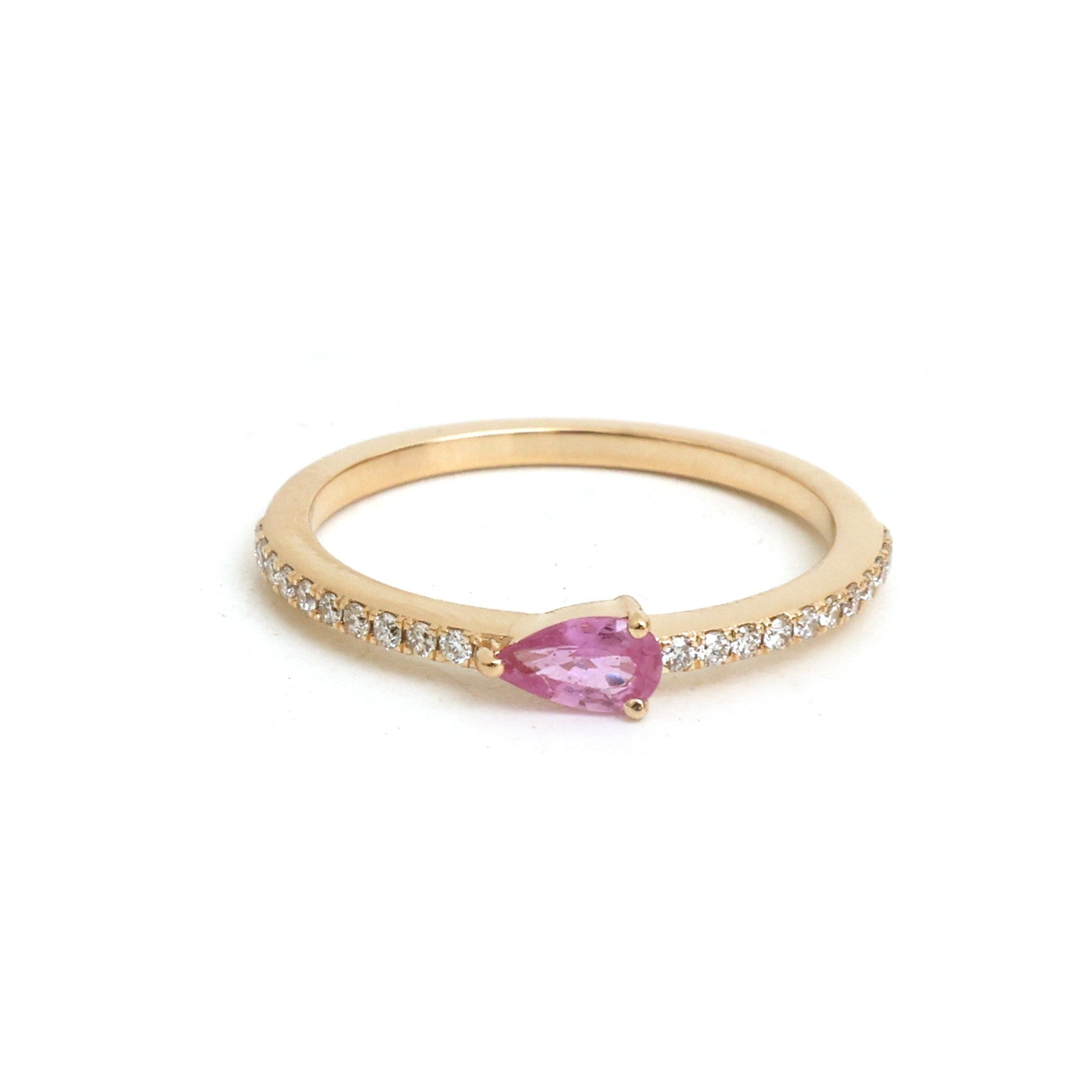 JPRG-5444/12974 Diamond Pink Sapphire Ring | 14K