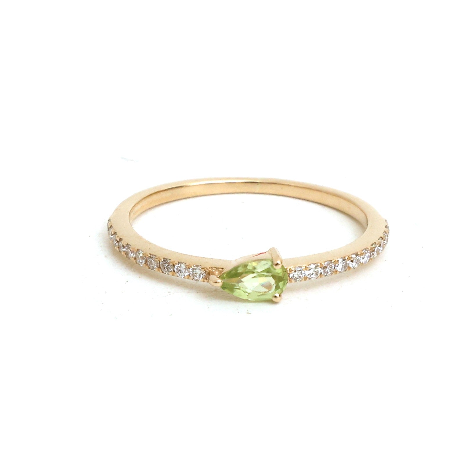 JPRG-5446/12976 Peridot Diamond Ring | 14K