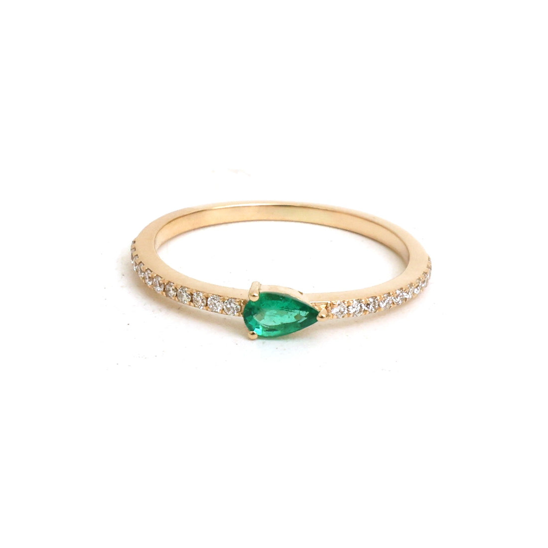 JPRG-5447/12977 Diamond Emerald Ring | 14K