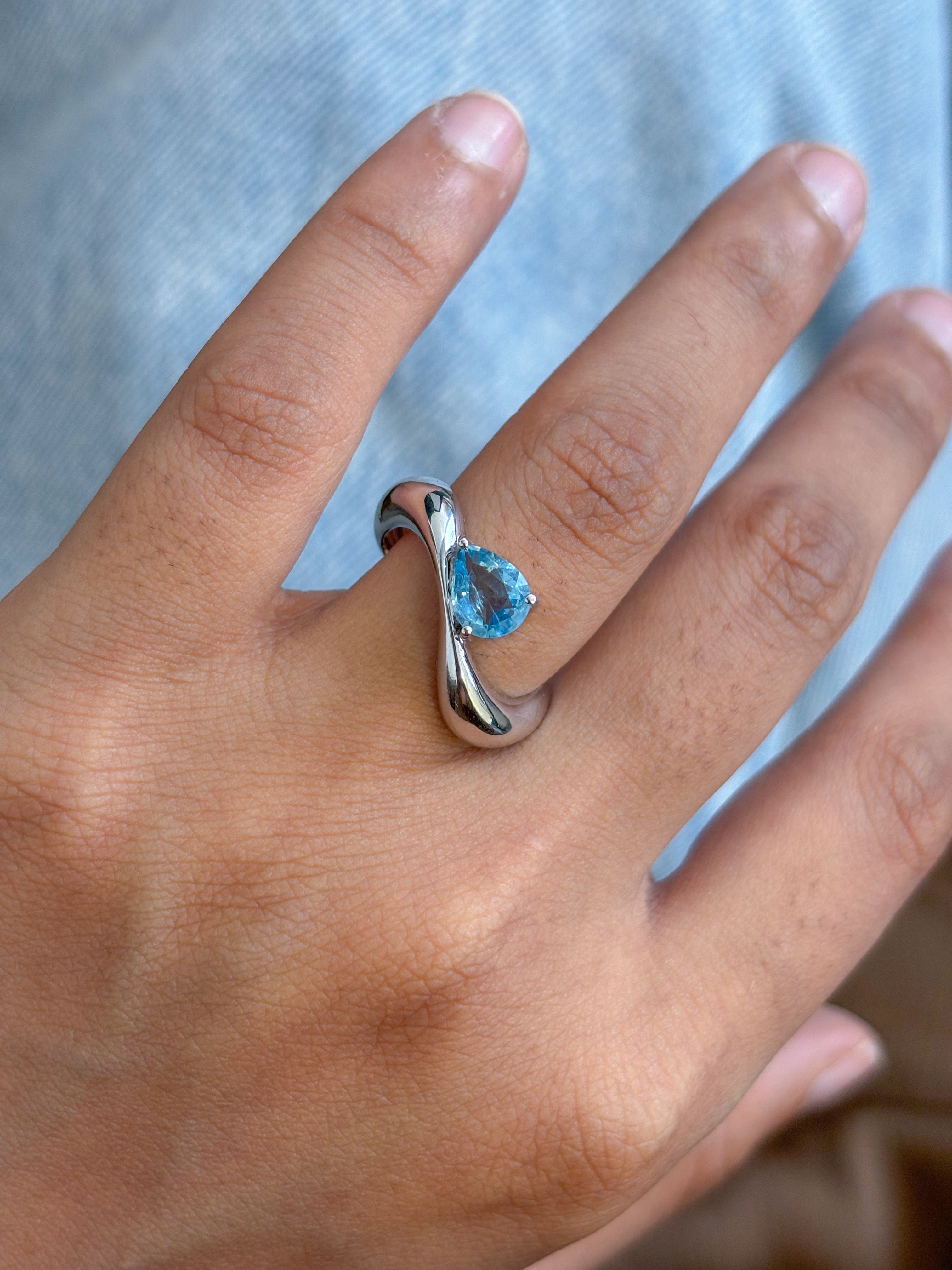 JPRG-5457/13014 Aquamarine Ring | 14K