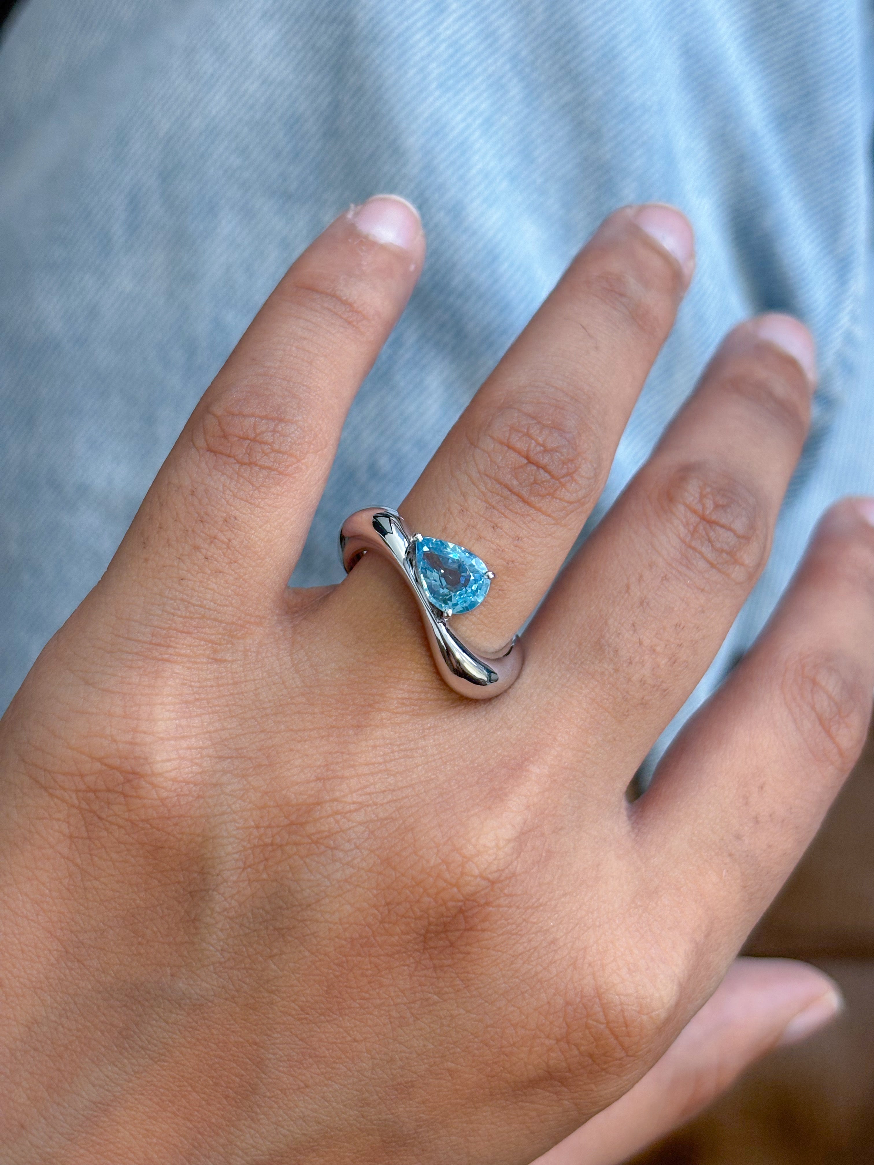 JPRG-5458/13015 Aquamarine Ring | 14K