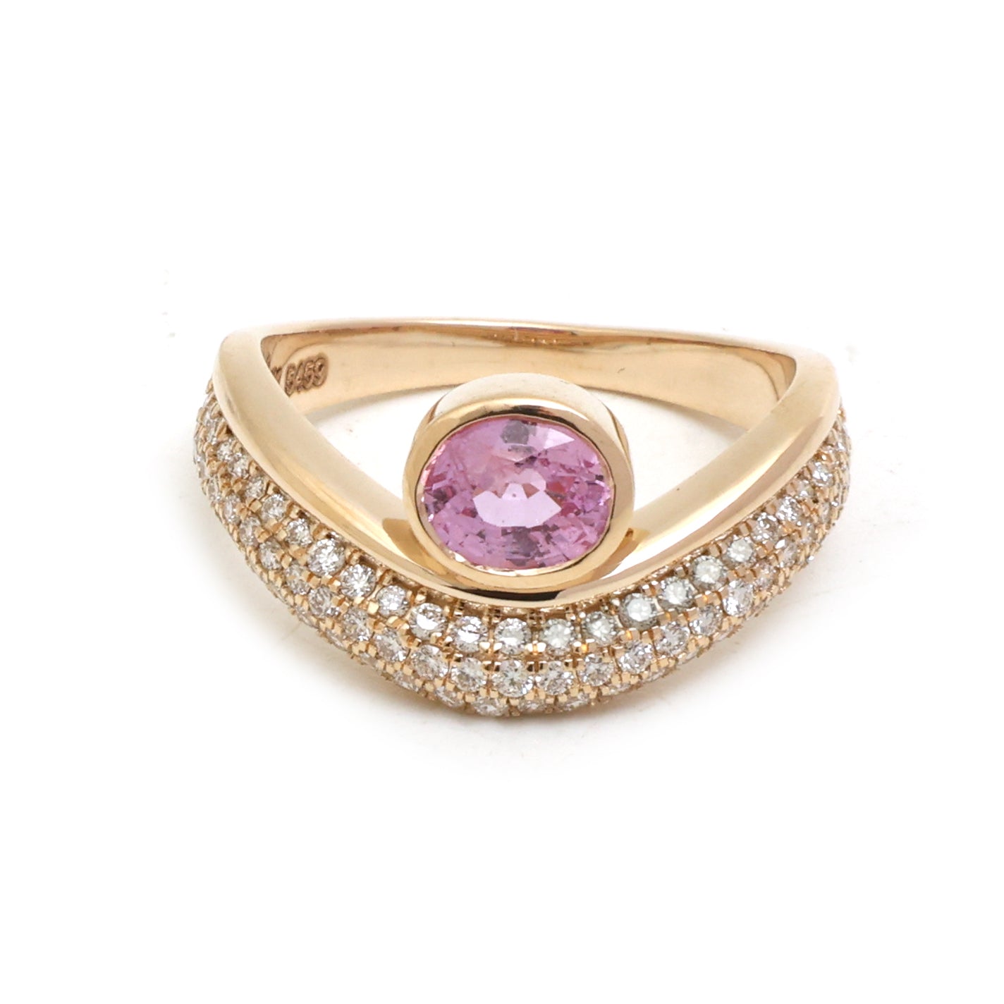 JPRG-5459/13016 Pink Sapphire Diamond Ring | 14K