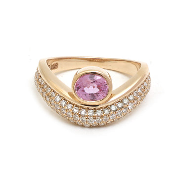 JPRG-5459/13016 Pink Sapphire Diamond Ring | 14K