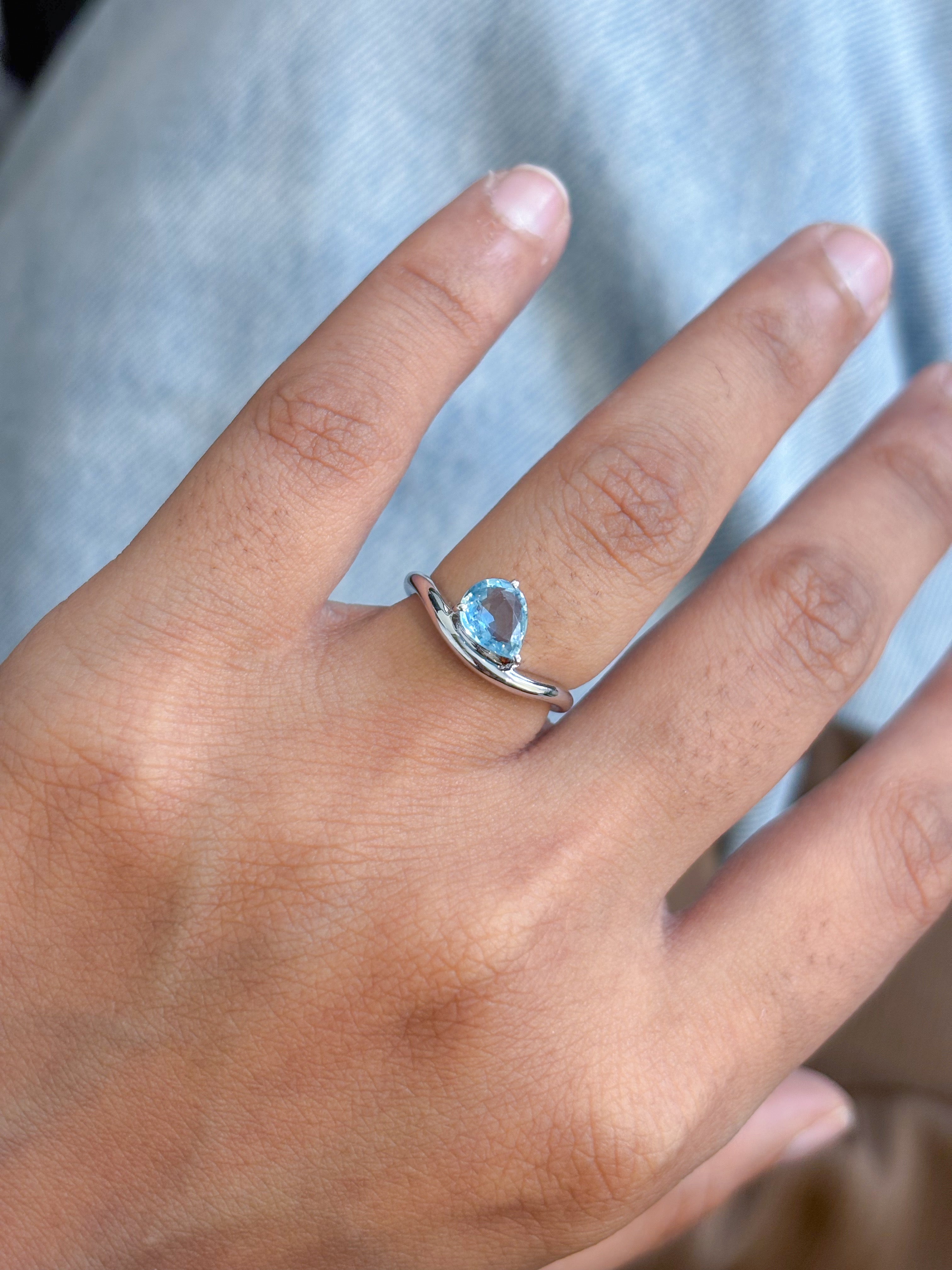 JPRG-5463/13020 Aquamarine Ring | 14K