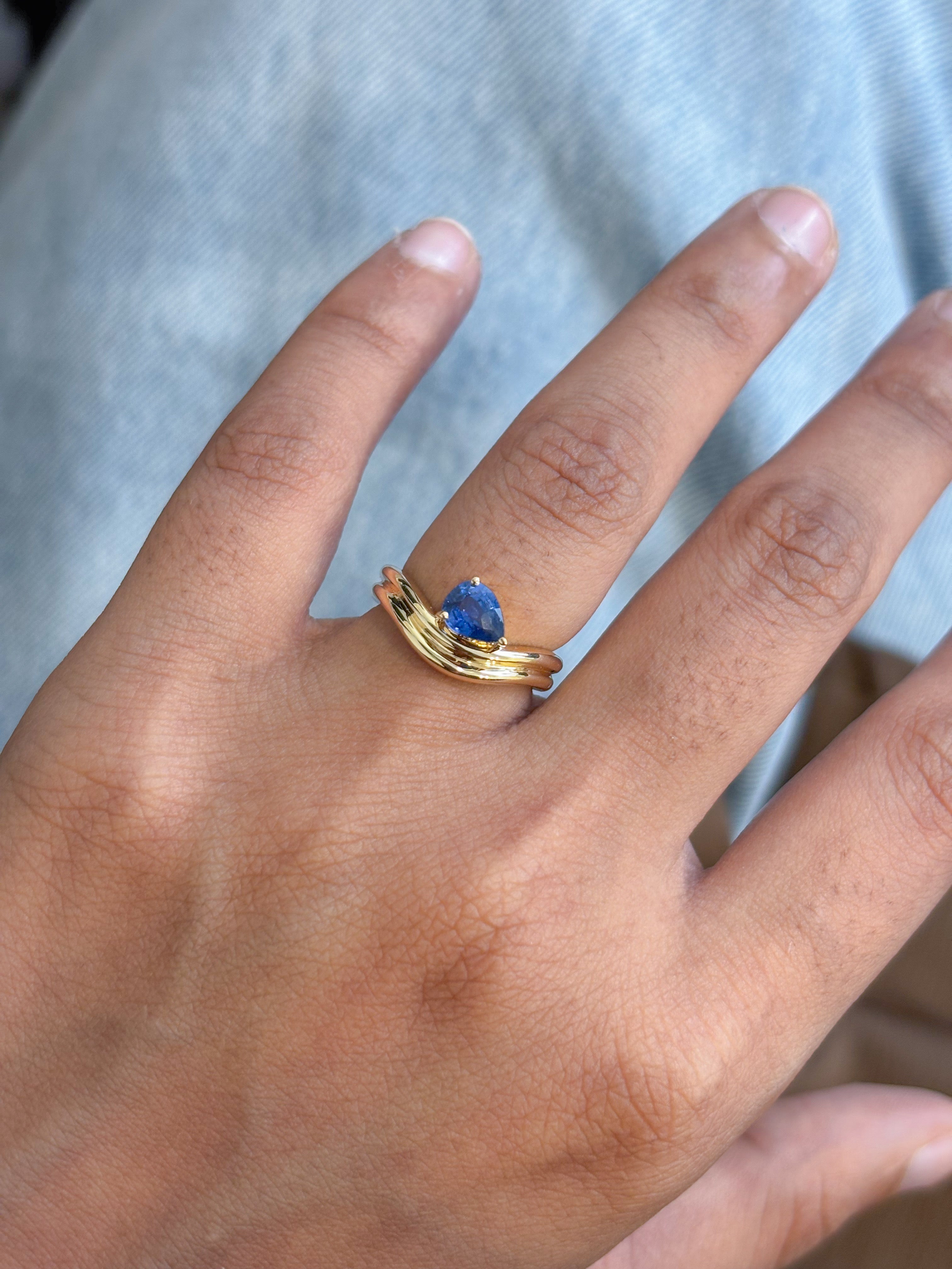 JPRG-5469/13026 Blue Sapphire Ring | 18K