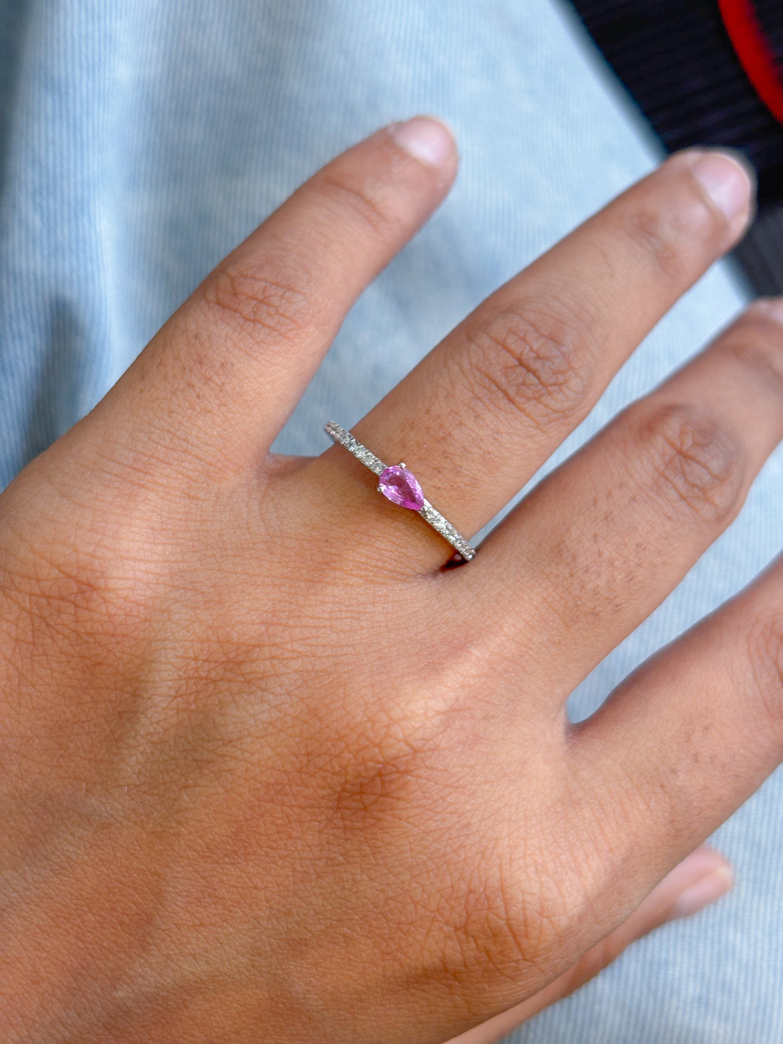 JPRG-5475/13048 Pink Sapphire Diamond Ring | 14K