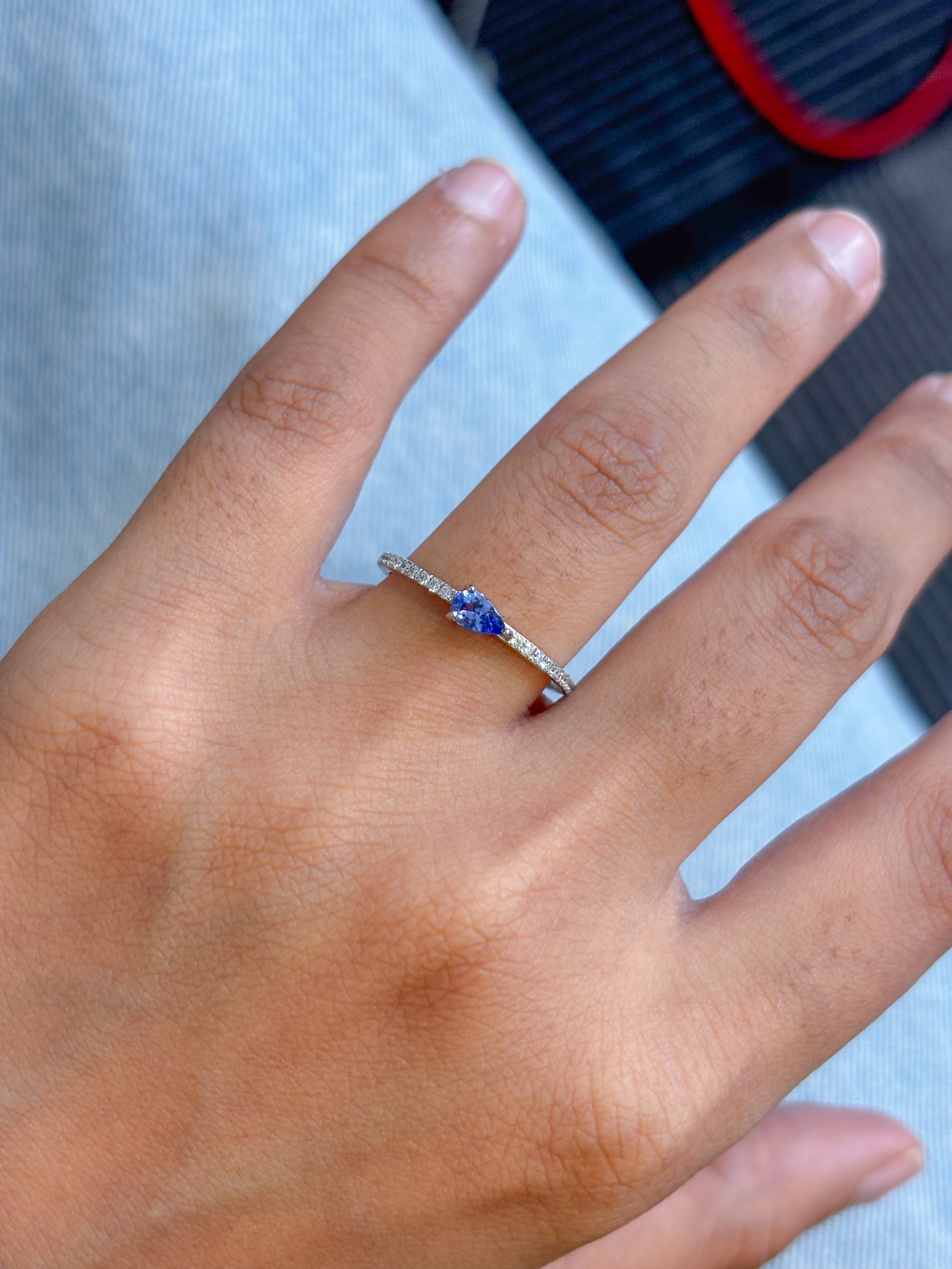 JPRG-5477/13050 Tanzanite Diamond Ring | 14K