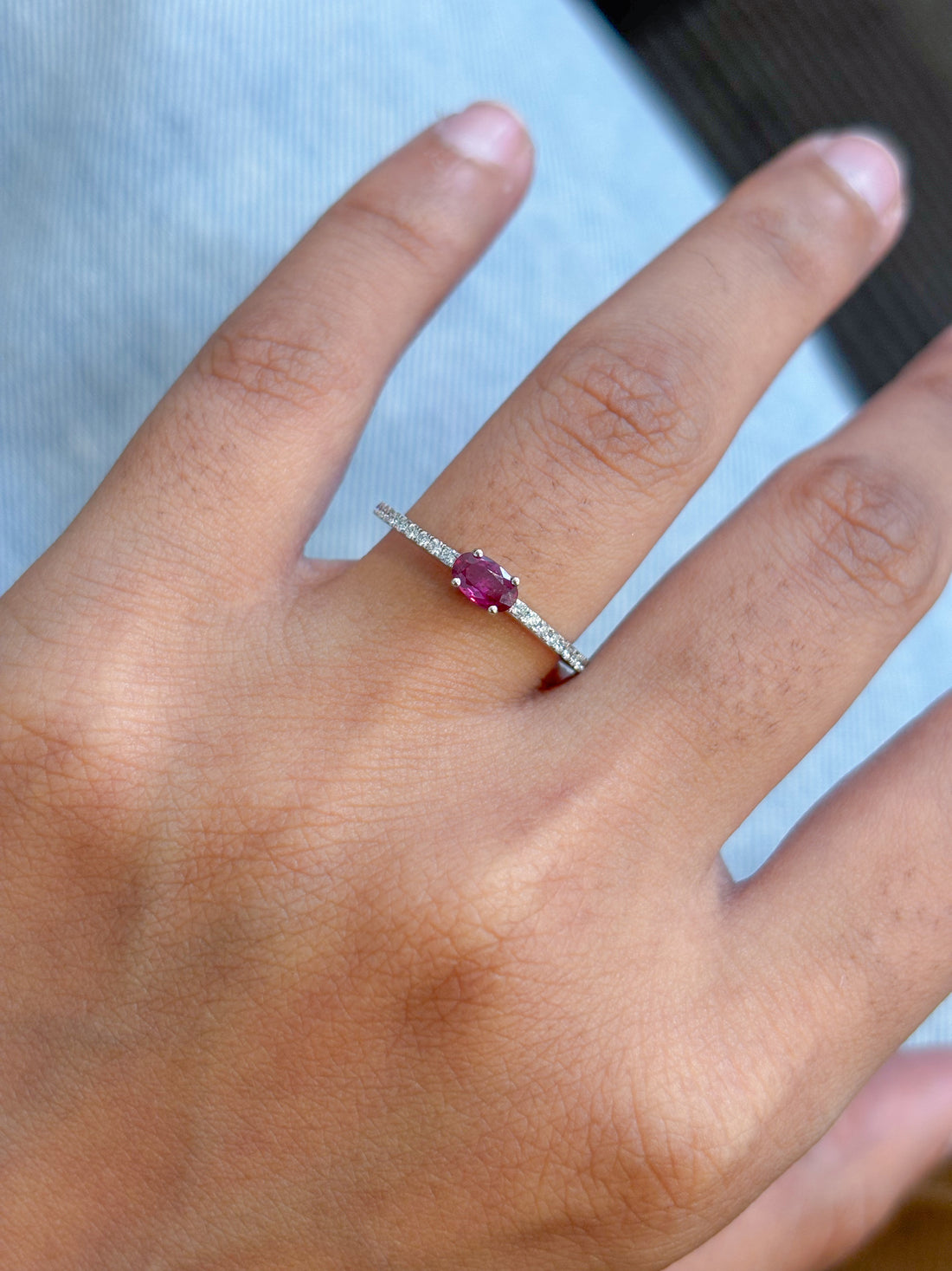 JPRG-5482/13055 Diamond Ruby Ring | 14K