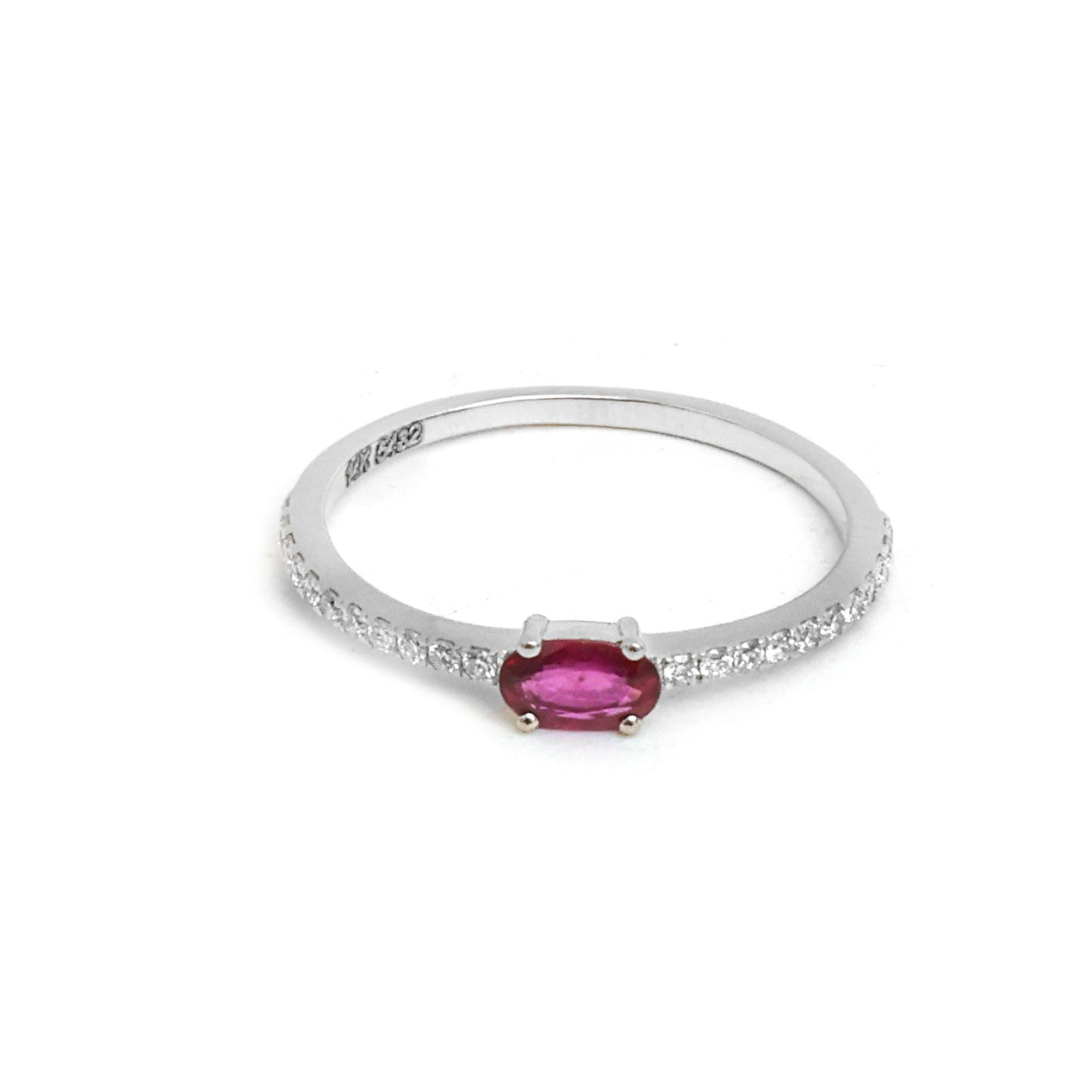 JPRG-5482/13055 Diamond Ruby Ring | 14K