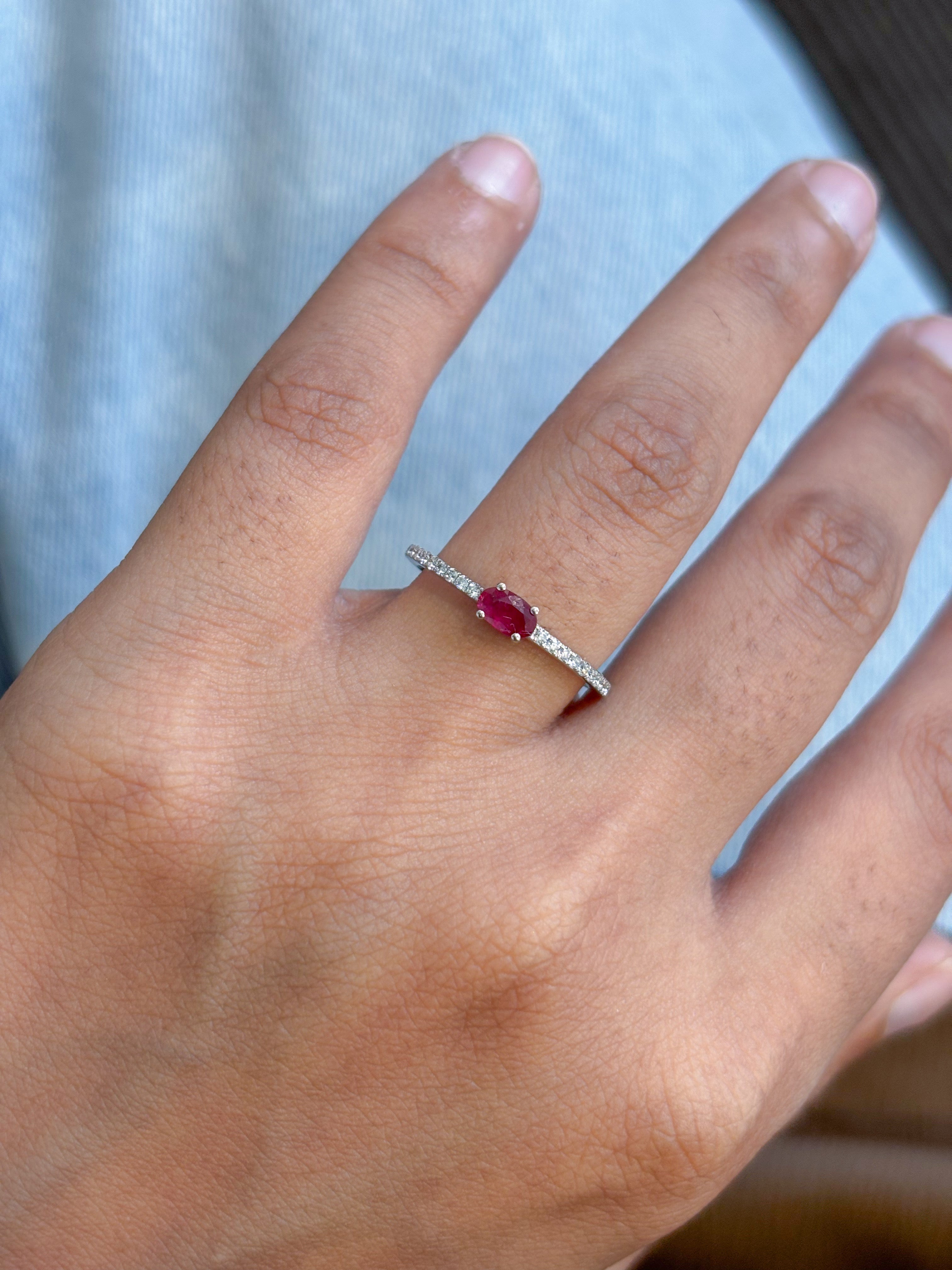 JPRG-5483/13056 Ruby Diamond Ring | 14K