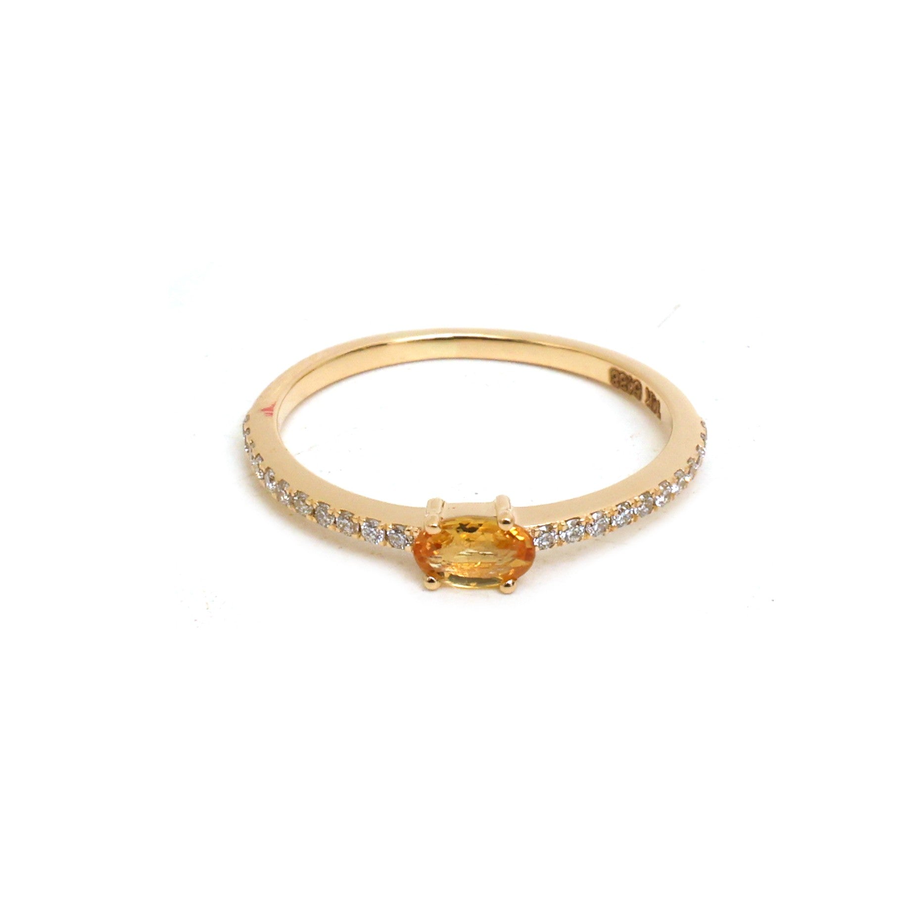 JPRG-5488/13061 Yellow Sapphire Diamond Ring | 14K
