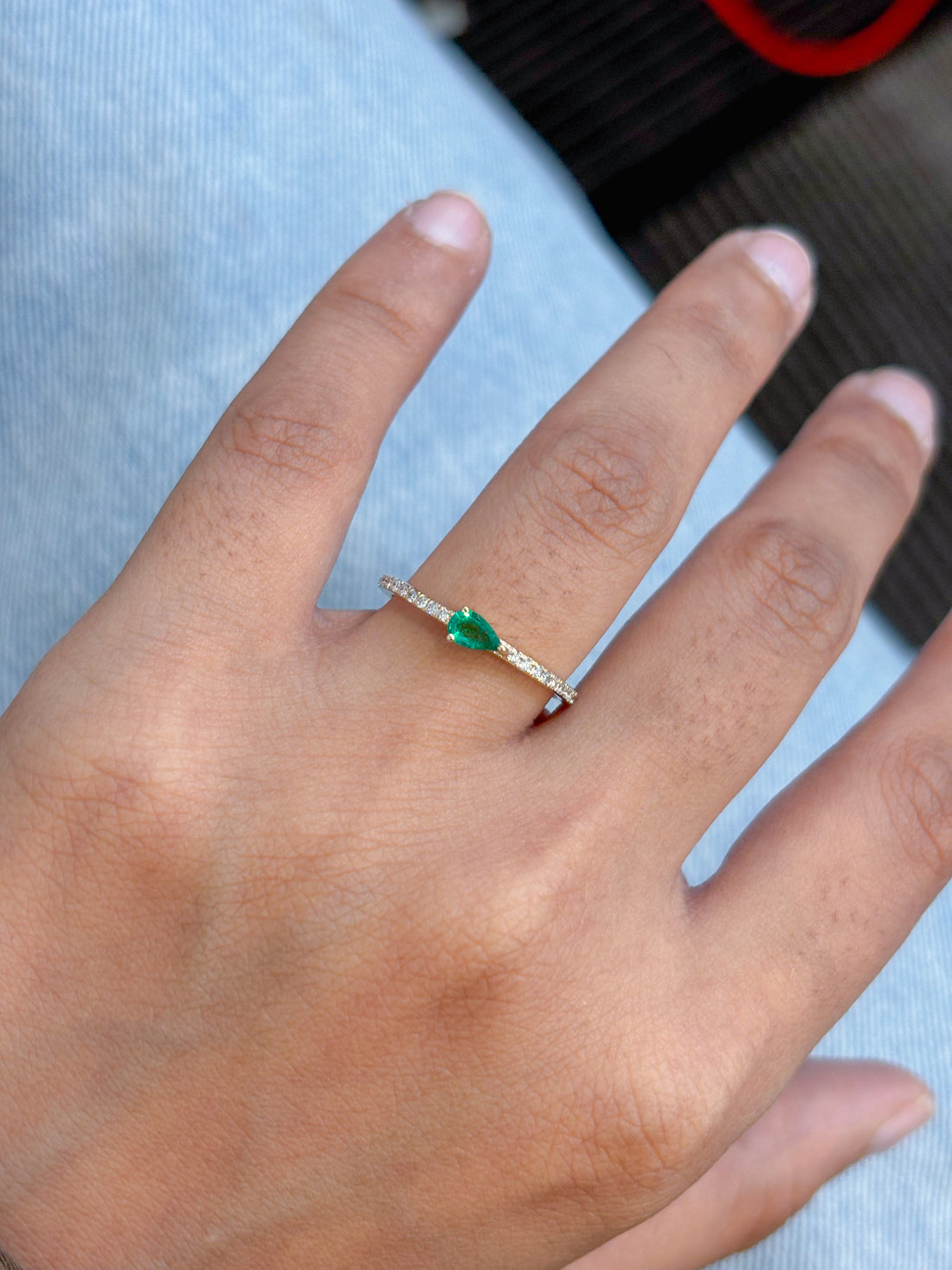 JPRG-5493/13066 Diamond Emerald Ring | 14K