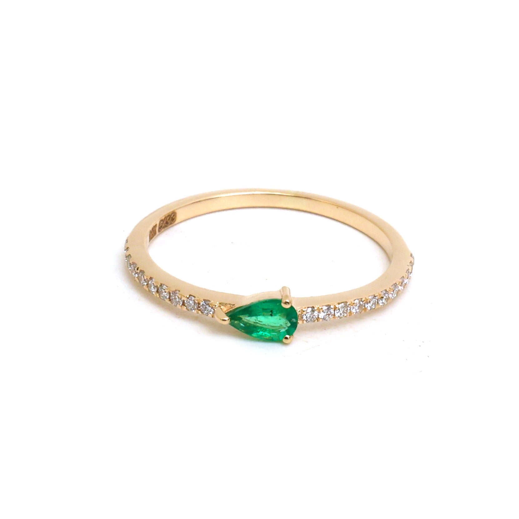JPRG-5493/13066 Diamond Emerald Ring | 14K