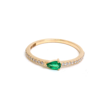 JPRG-5493/13066 Diamond Emerald Ring | 14K