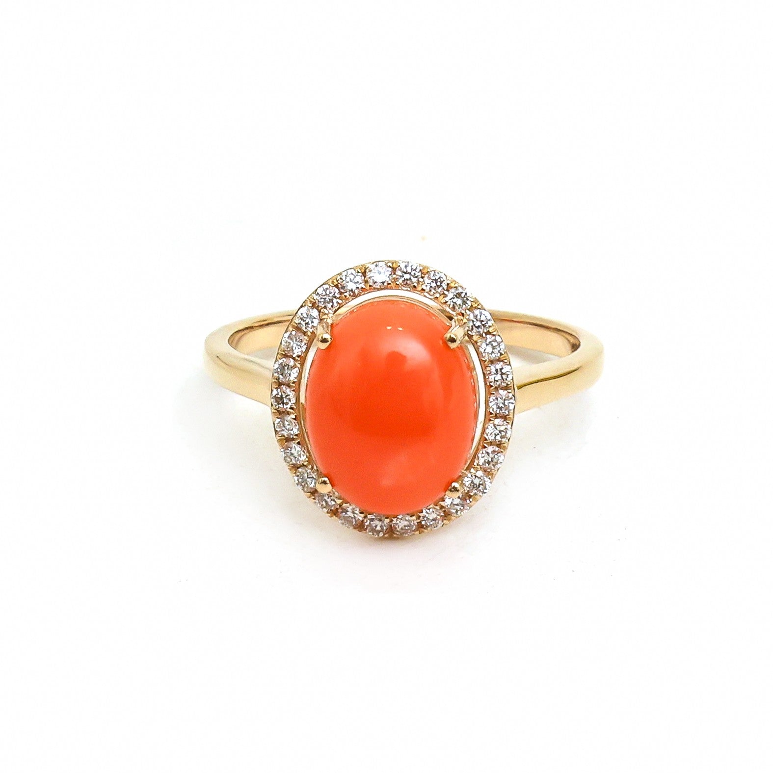JPRG-5494/13067 Diamond Coral Ring | 14K