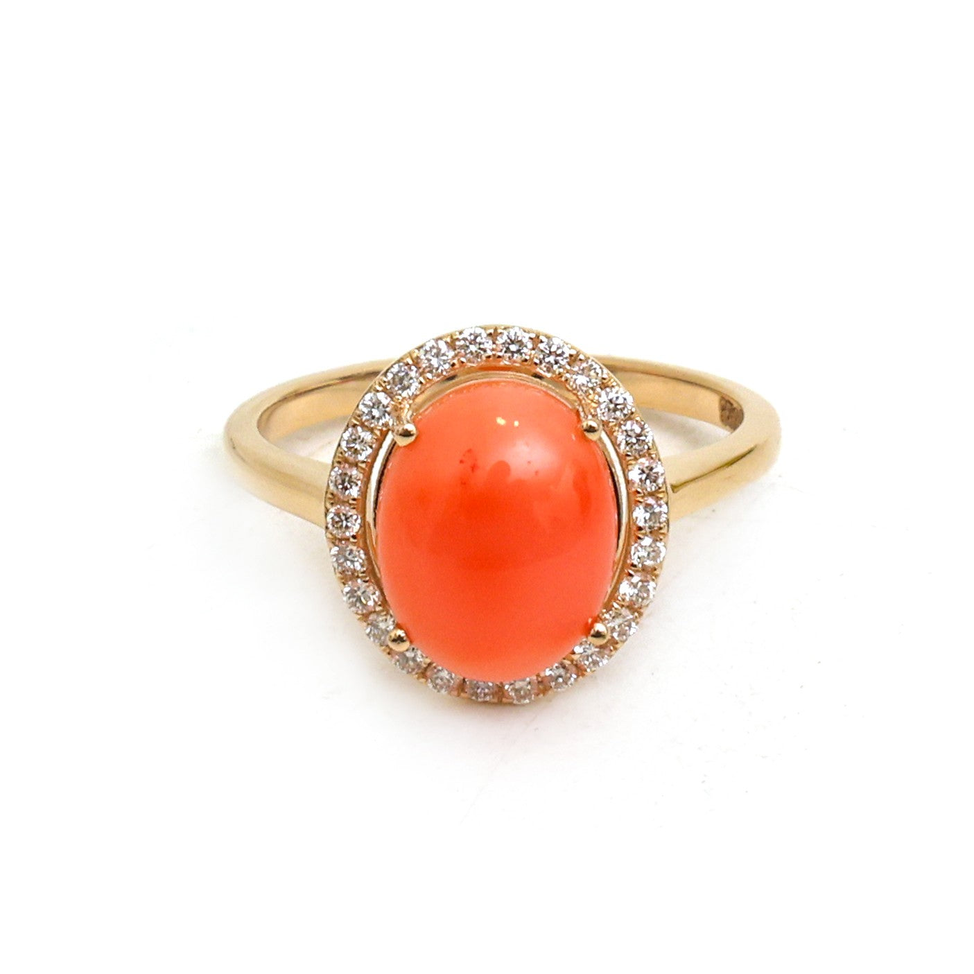 JPRG-5495/13068 Diamond Coral Ring | 14K