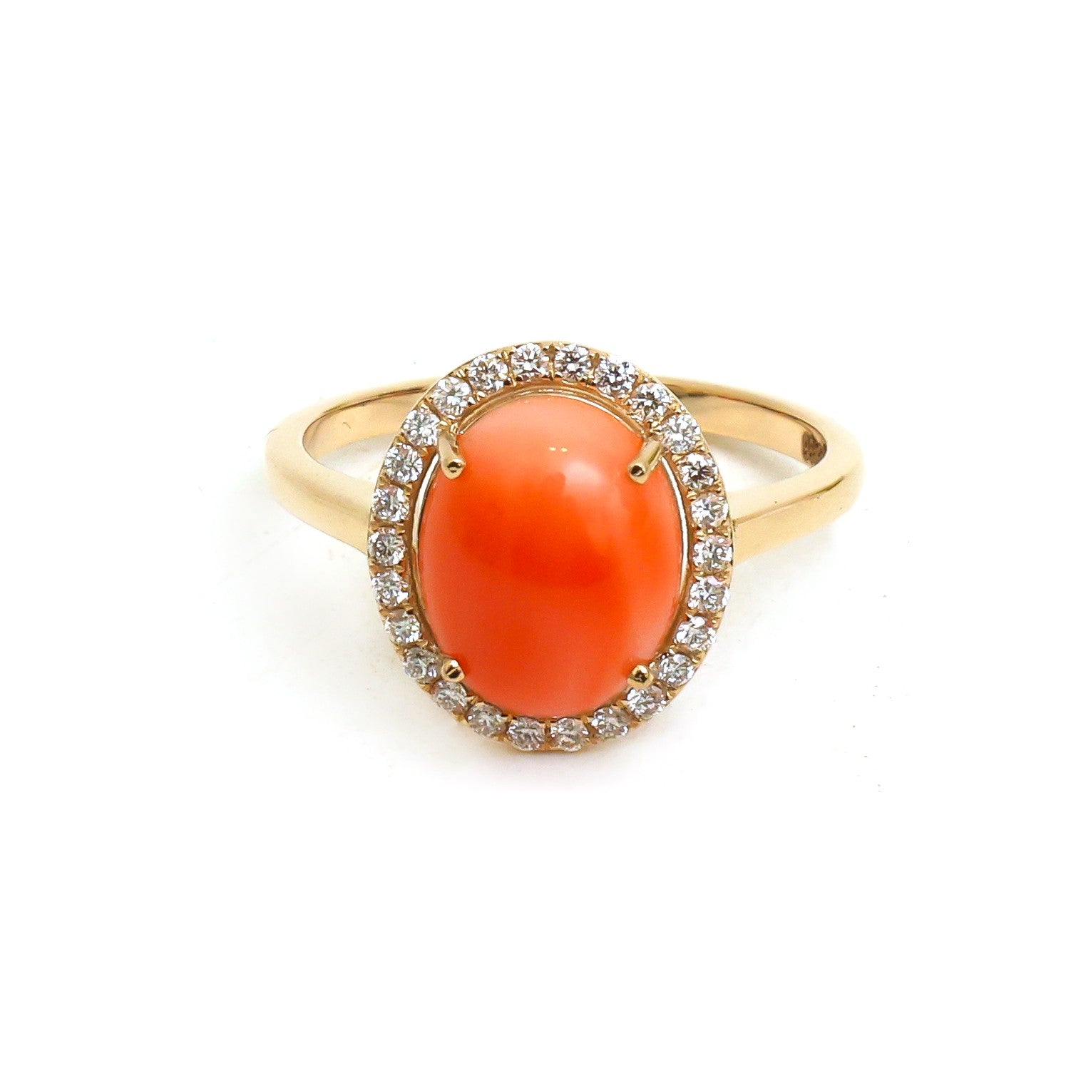 JPRG-5496/13069 Diamond Coral Ring | 14K