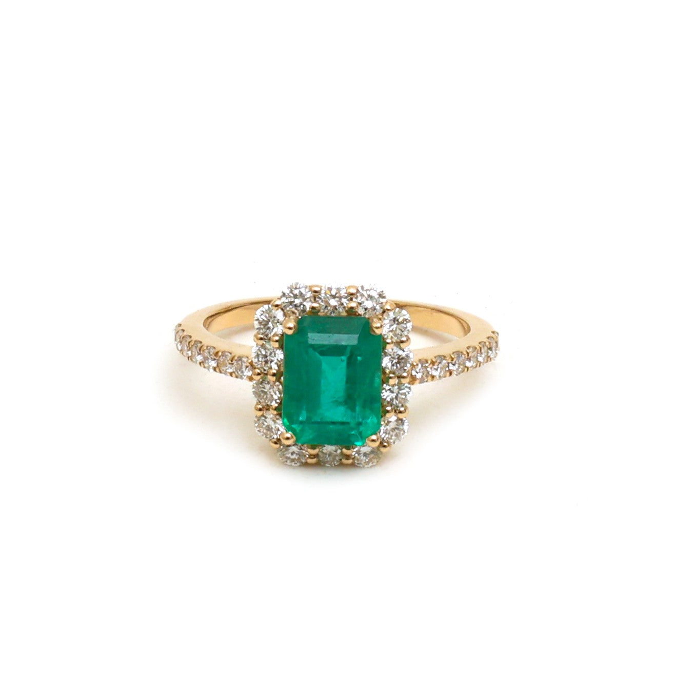 JPRG-5498/13074 Diamond Emerald Ring | 18K