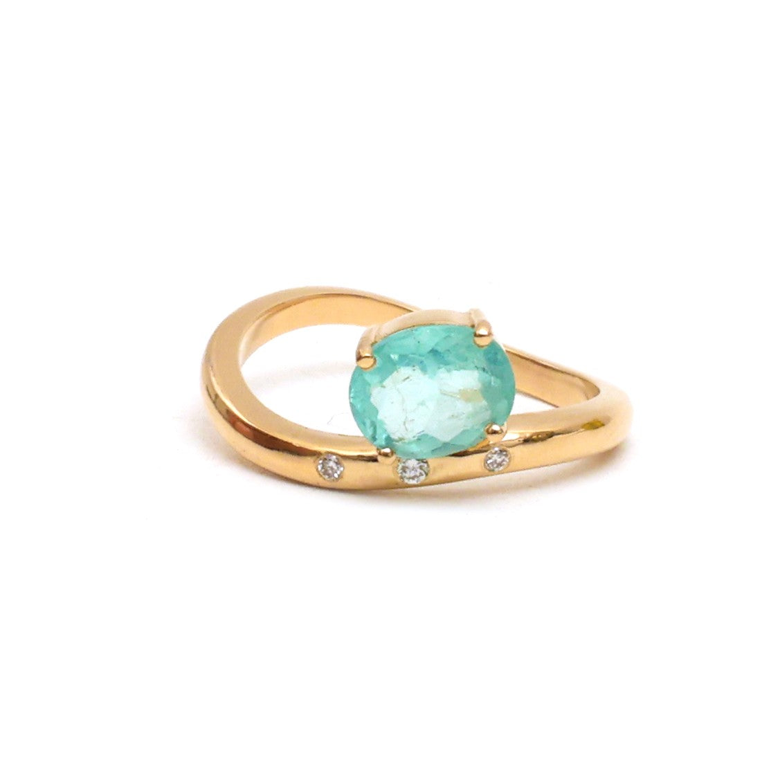 JPRG-5499/13077 Diamond Paraiba Tourmaline Ring | 18K