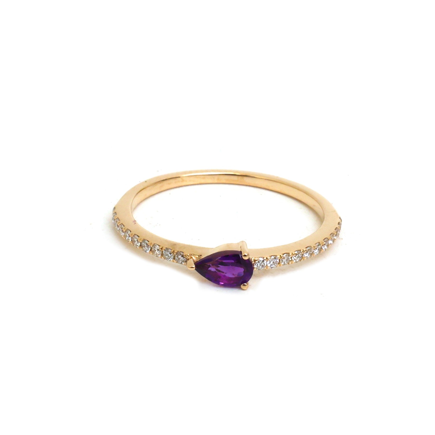 JPRG-5500/13080 Diamond Amethyst Ring | 14K