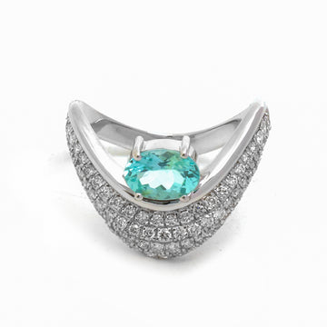JPRG-5501/13082 Paraiba Tourmaline Diamond Ring | 18K