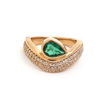 JPRG-5502/13083 Emerald Diamond Ring | 18K