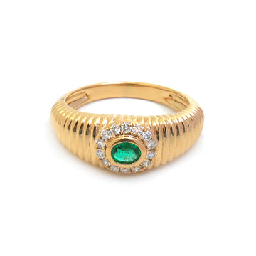 JPRG-5505/13086 Emerald Diamond Ring | 18K