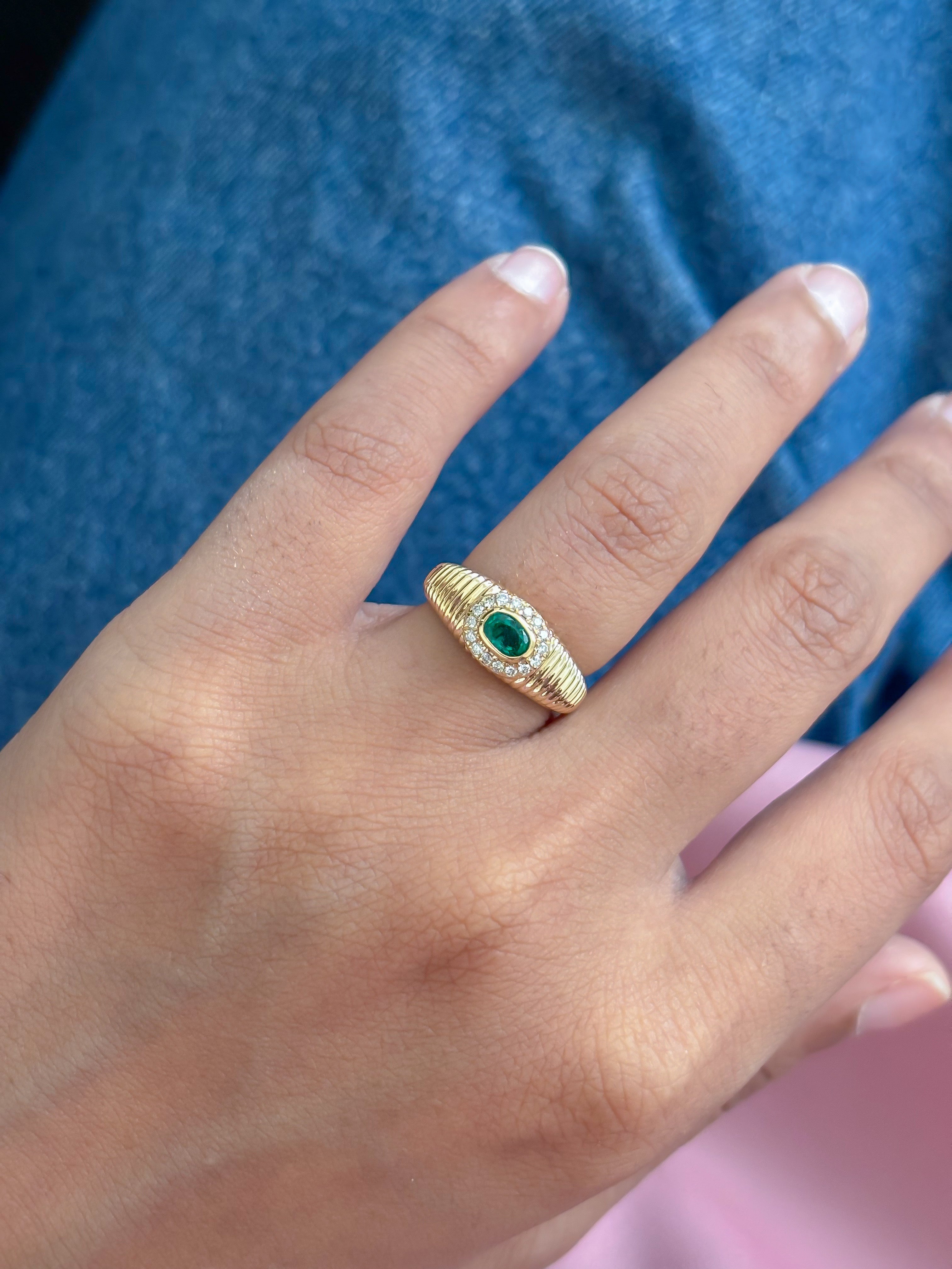 JPRG-5506/13087 Emerald Diamond Ring | 18K