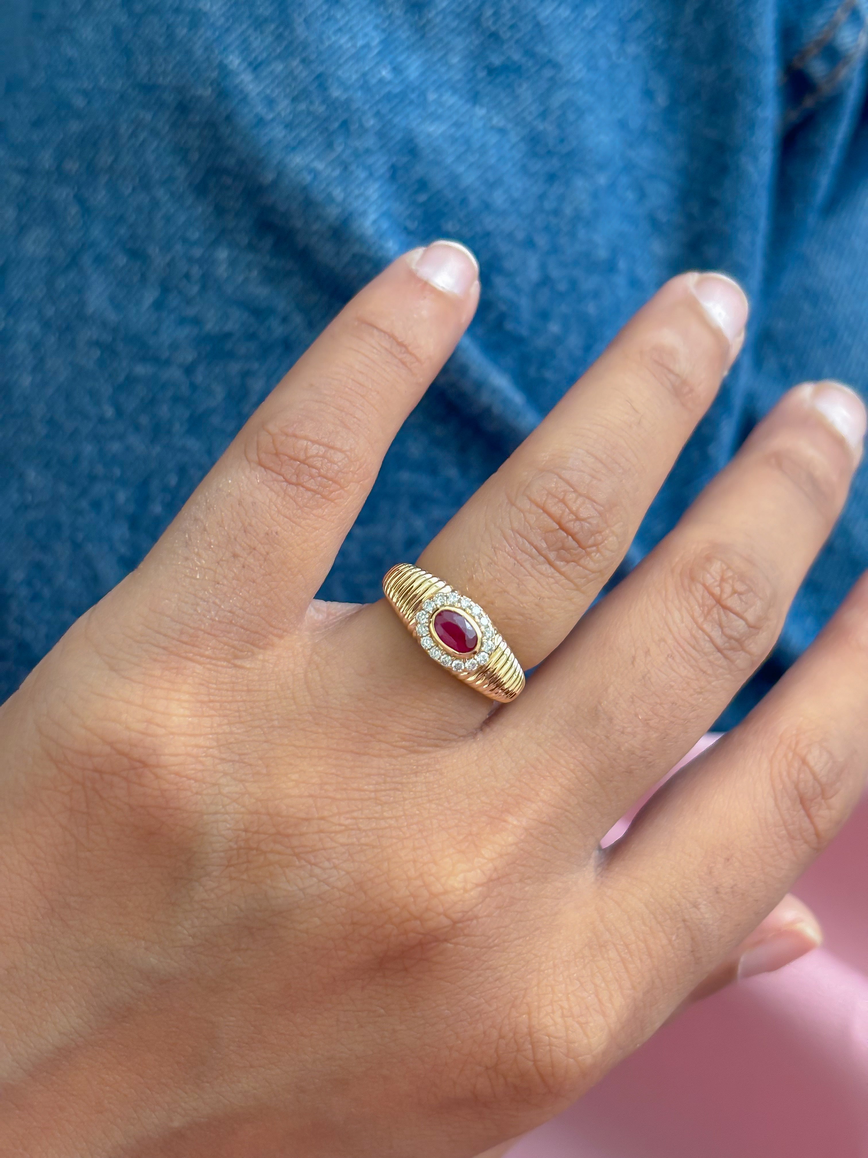 JPRG-5508/13089 Ruby Diamond Ring | 18K