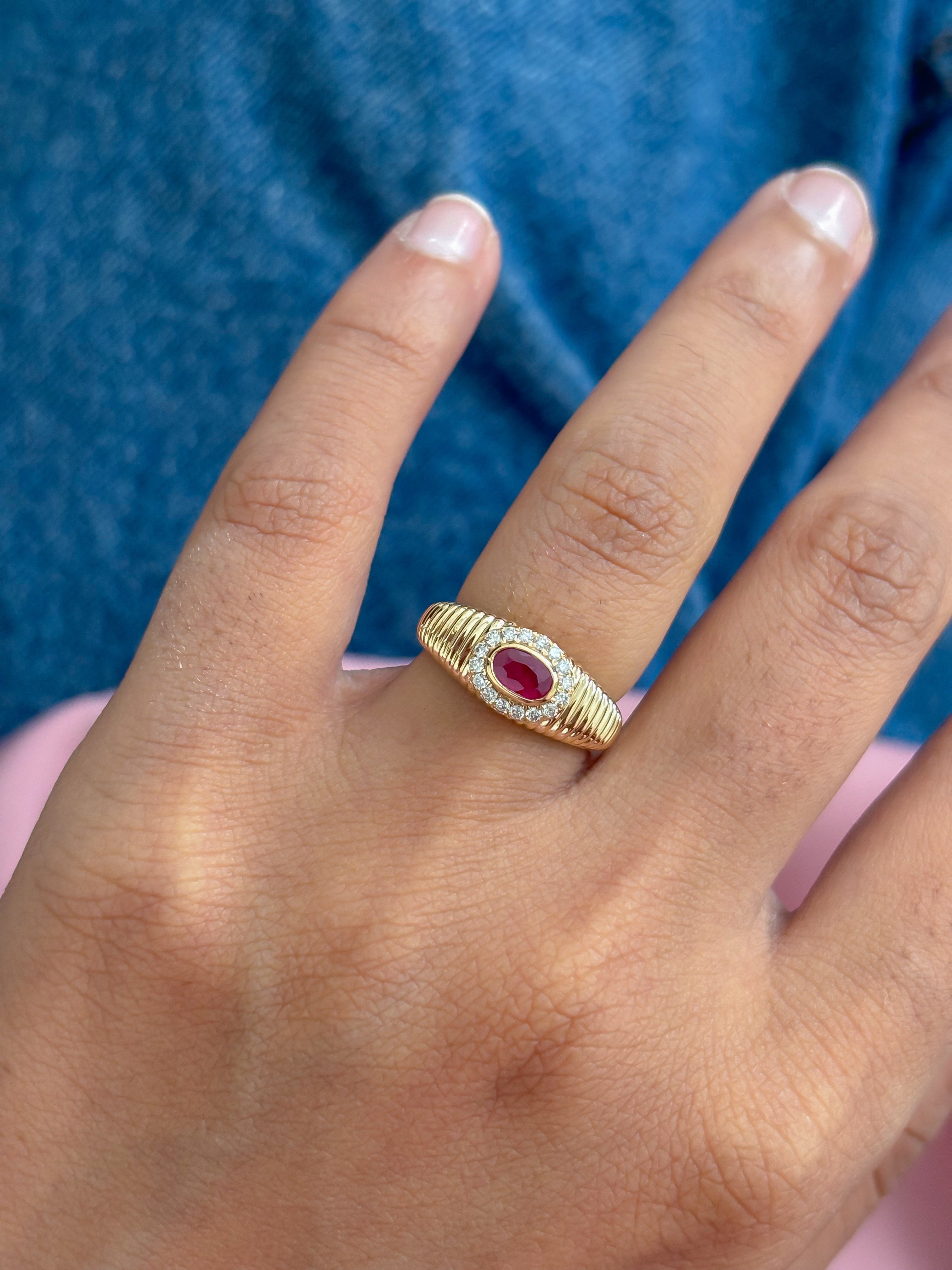 JPRG-5509/13090 Ruby Diamond Ring | 18K
