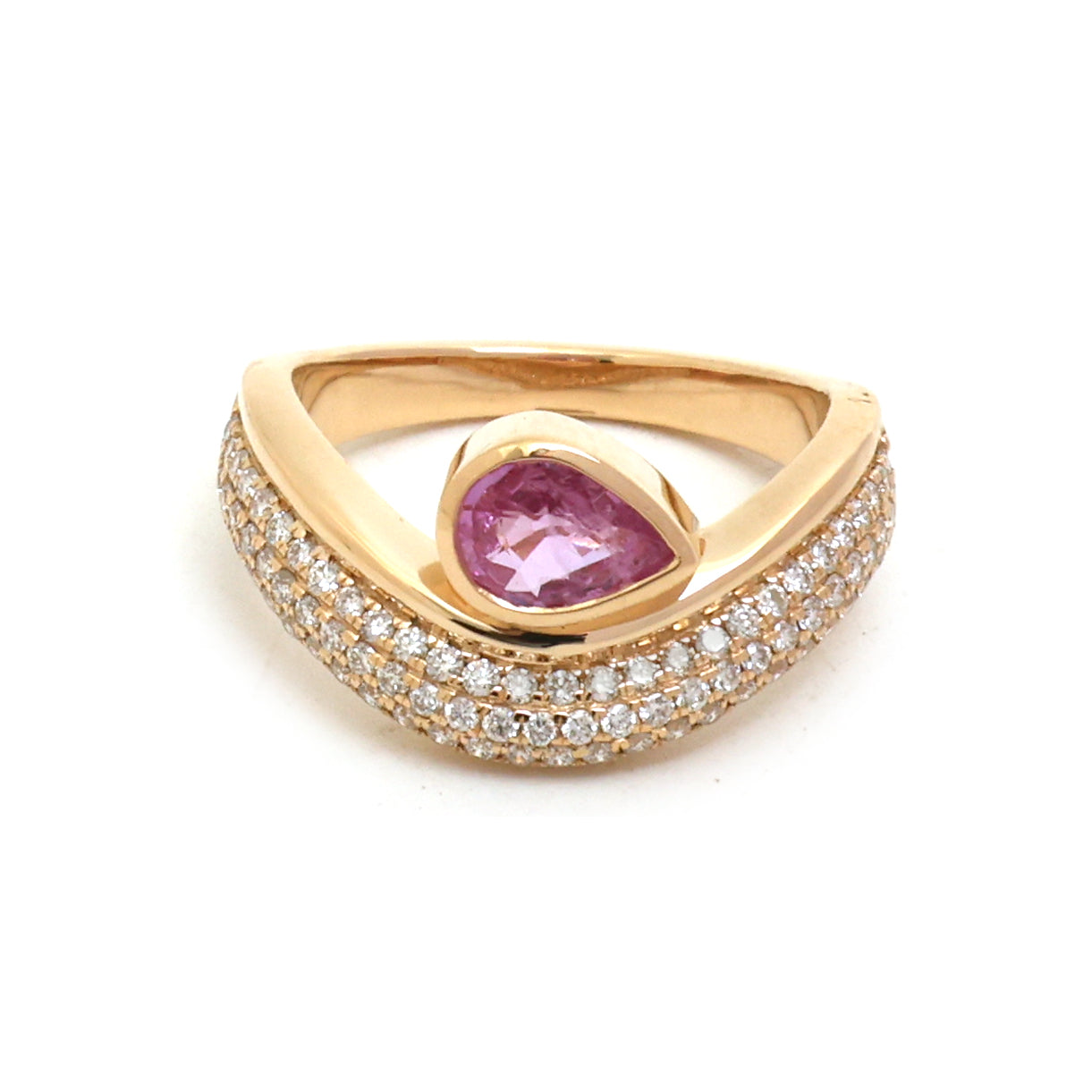 JPRG-5514/13105 Pink Sapphire Diamond Ring | 18K