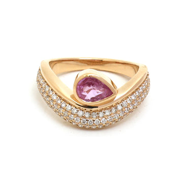 JPRG-5514/13105 Pink Sapphire Diamond Ring | 18K