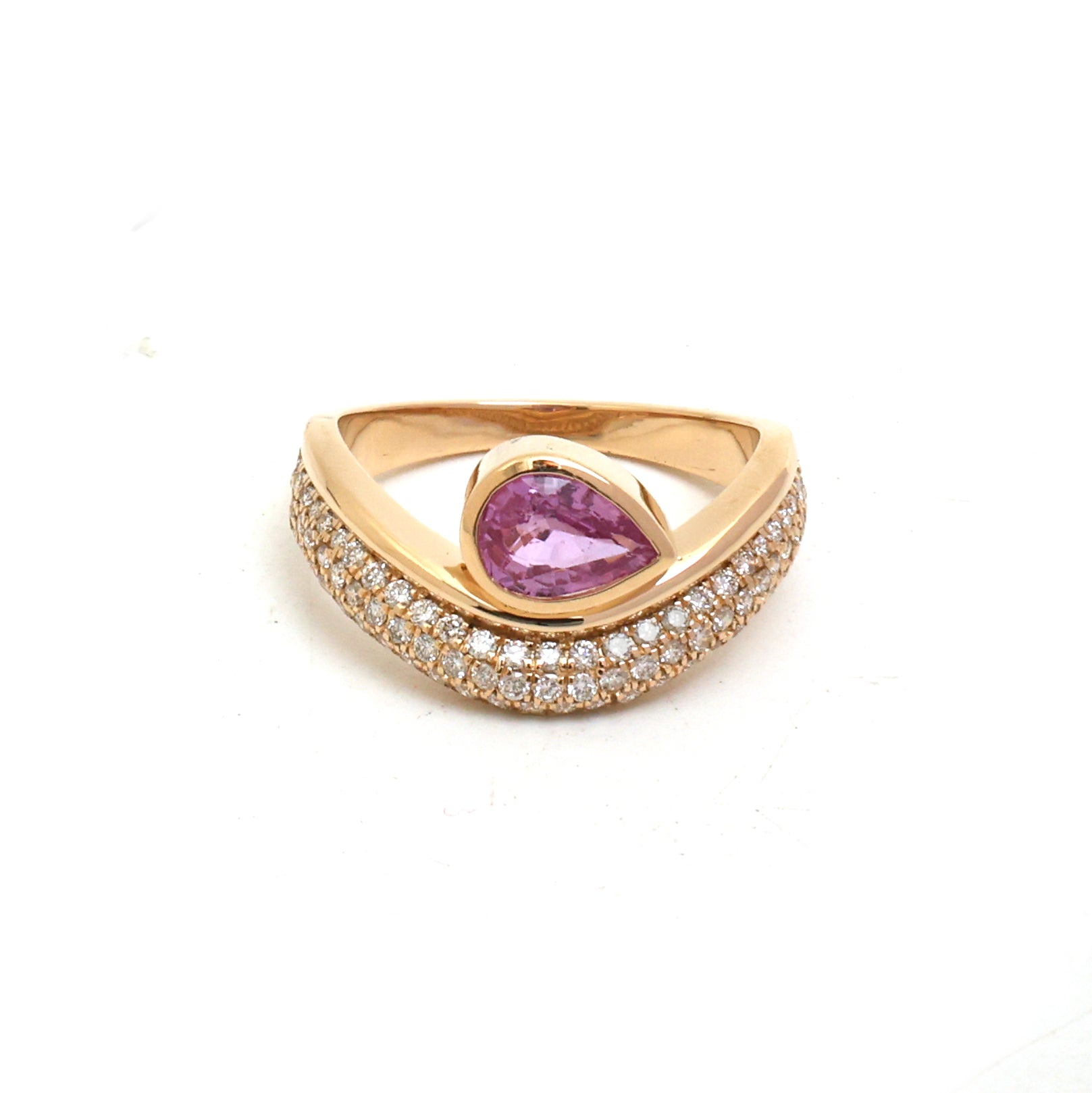 JPRG-5515/13106 Pink Sapphire Diamond Ring | 18K