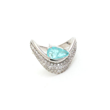 JPRG-5517/13108 Paraiba Tourmaline Diamond Ring | 18K