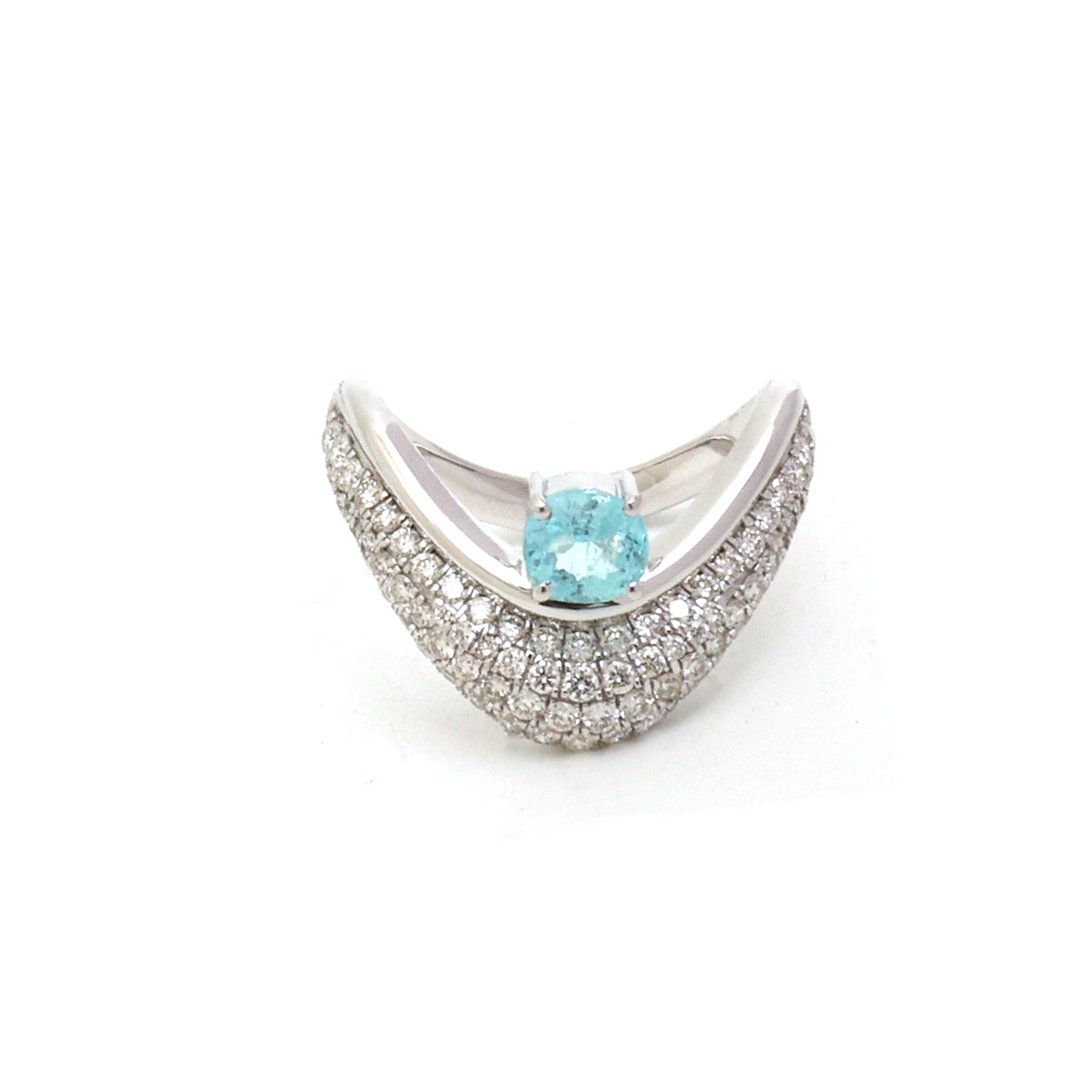 JPRG-5518/13109 Paraiba Tourmaline Diamond Ring | 18K