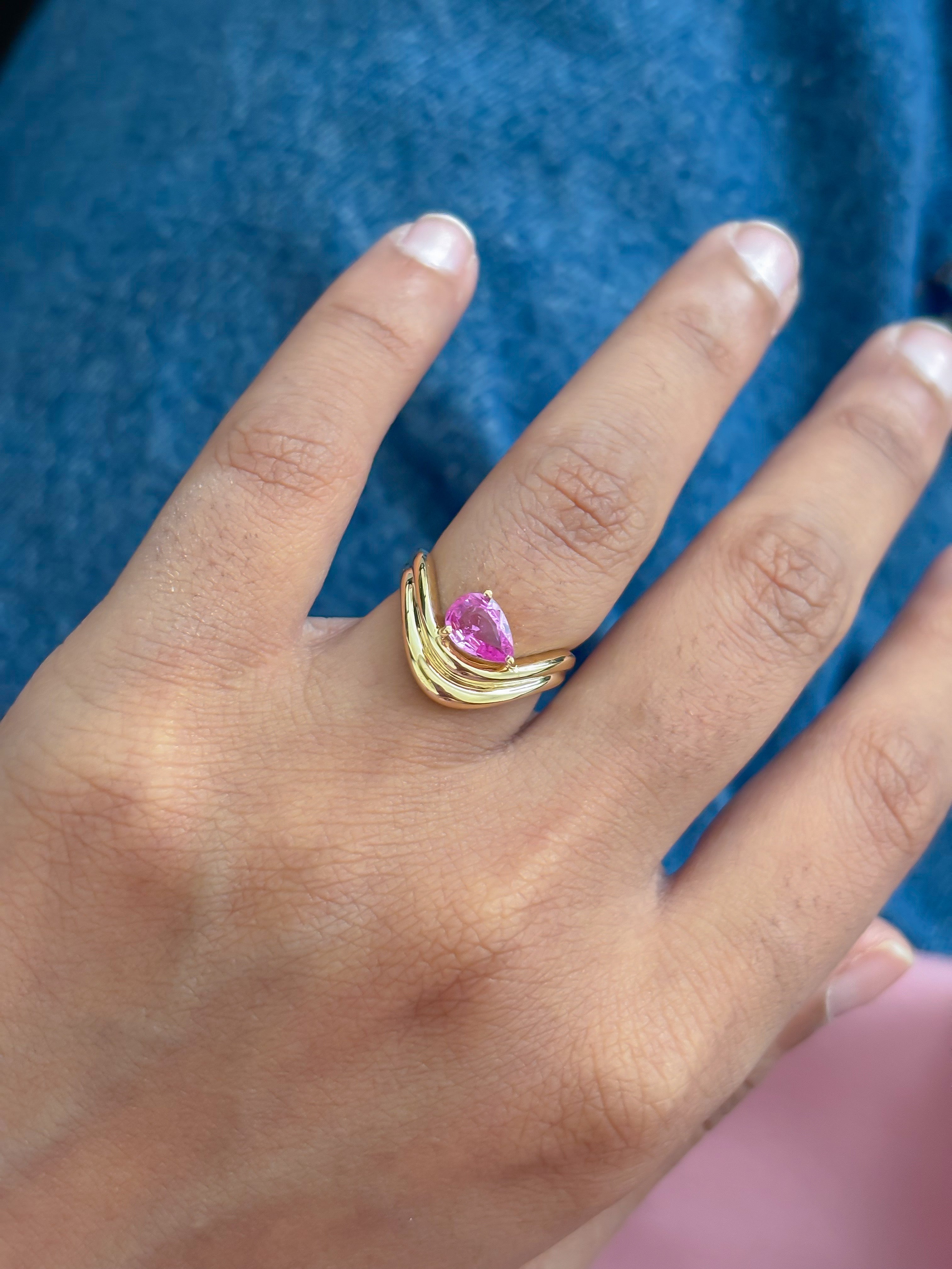 JPRG-5528/13119 Pink Sapphire Ring | 18K