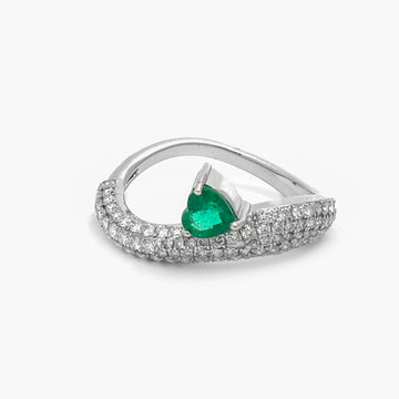JPRG-5535/13126 Emerald Diamond Ring | 18K