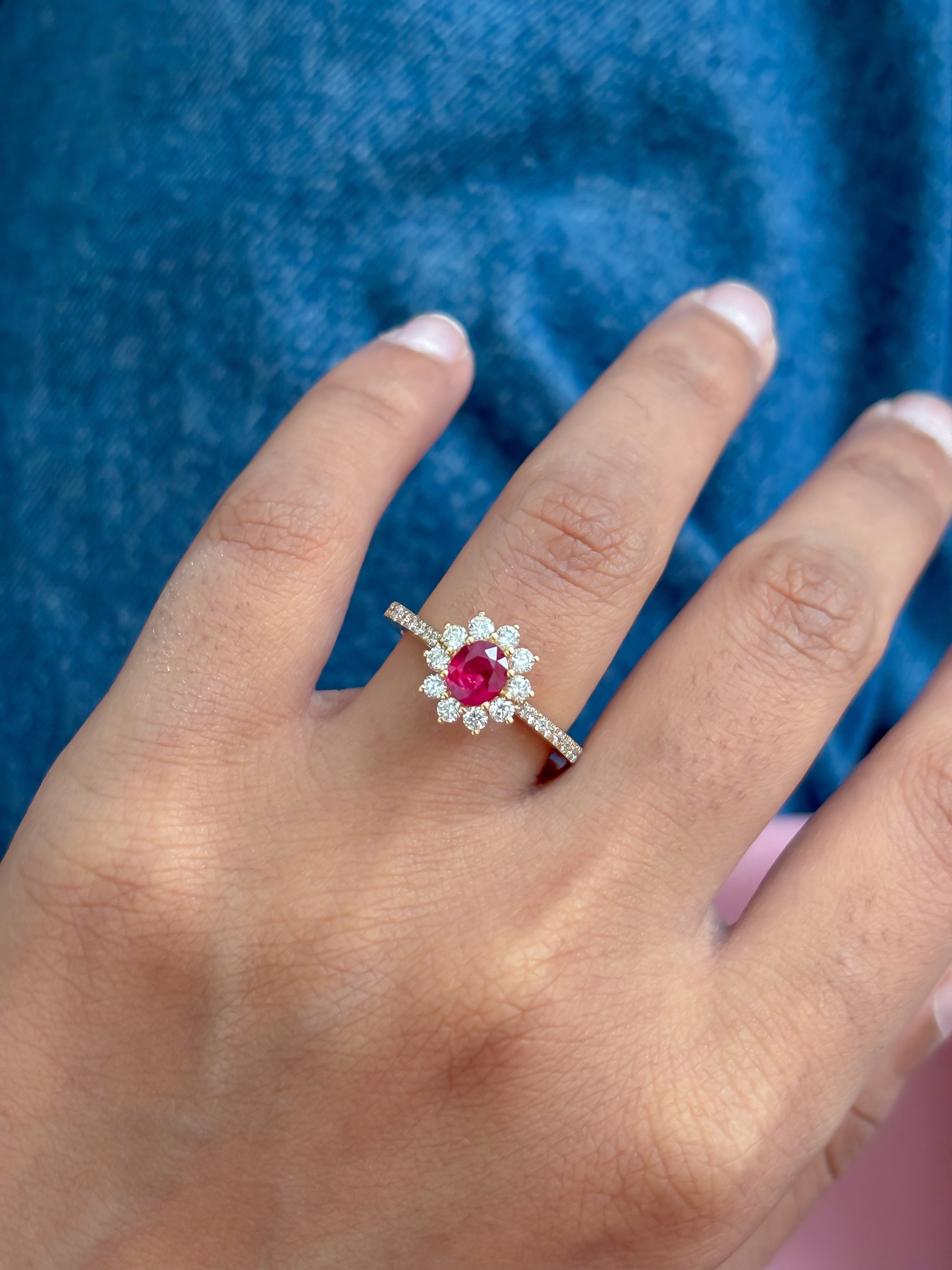 JPRG-5536/13127 Ruby Diamond Ring | 18K