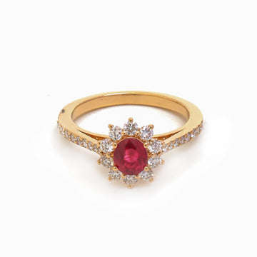 JPRG-5536/13127 Ruby Diamond Ring | 18K