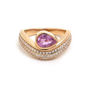 JPRG-5556/13181 Pink Sapphire Diamond Ring | 18K