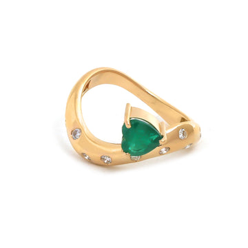 JPRG-5562/13208 Emerald Diamond Ring | 18K
