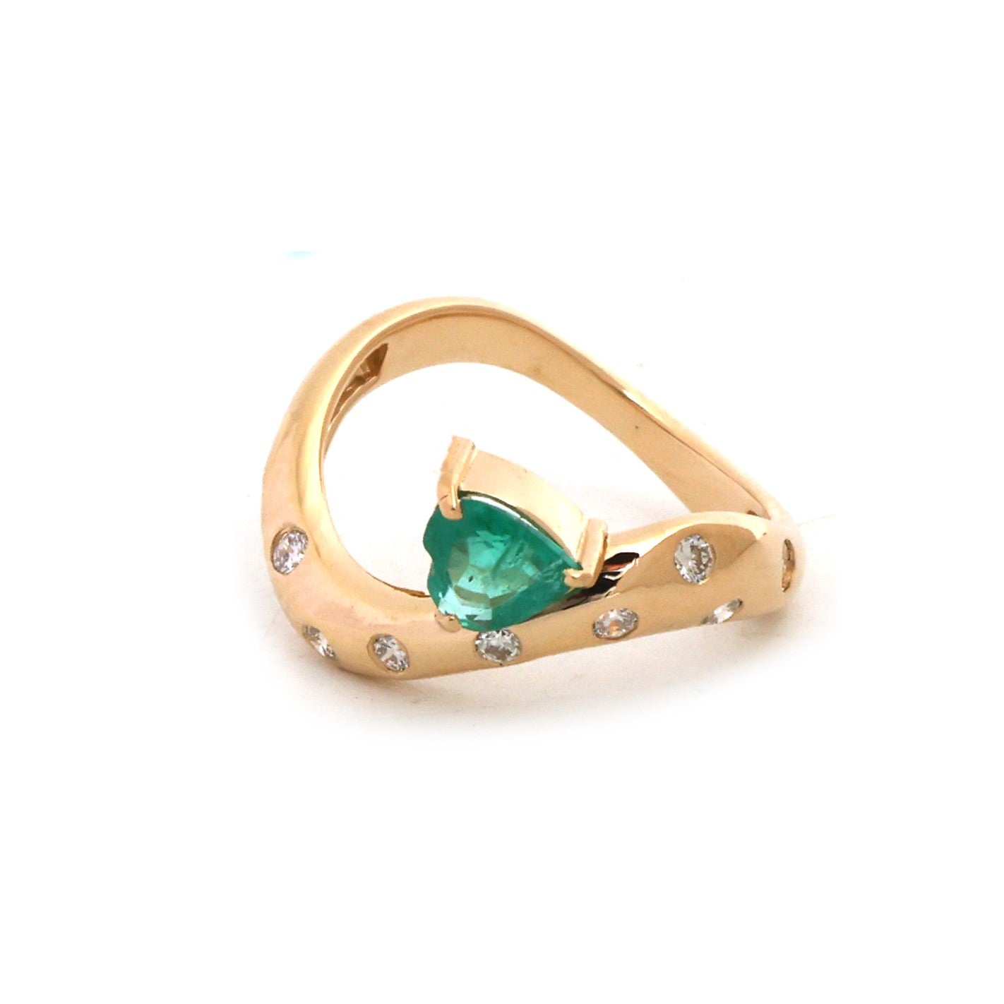 JPRG-5563/13209 Emerald Diamond Ring | 18K