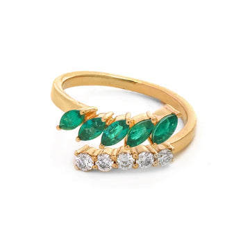 JPRG-5564/13210 Emerald Diamond Ring | 18K