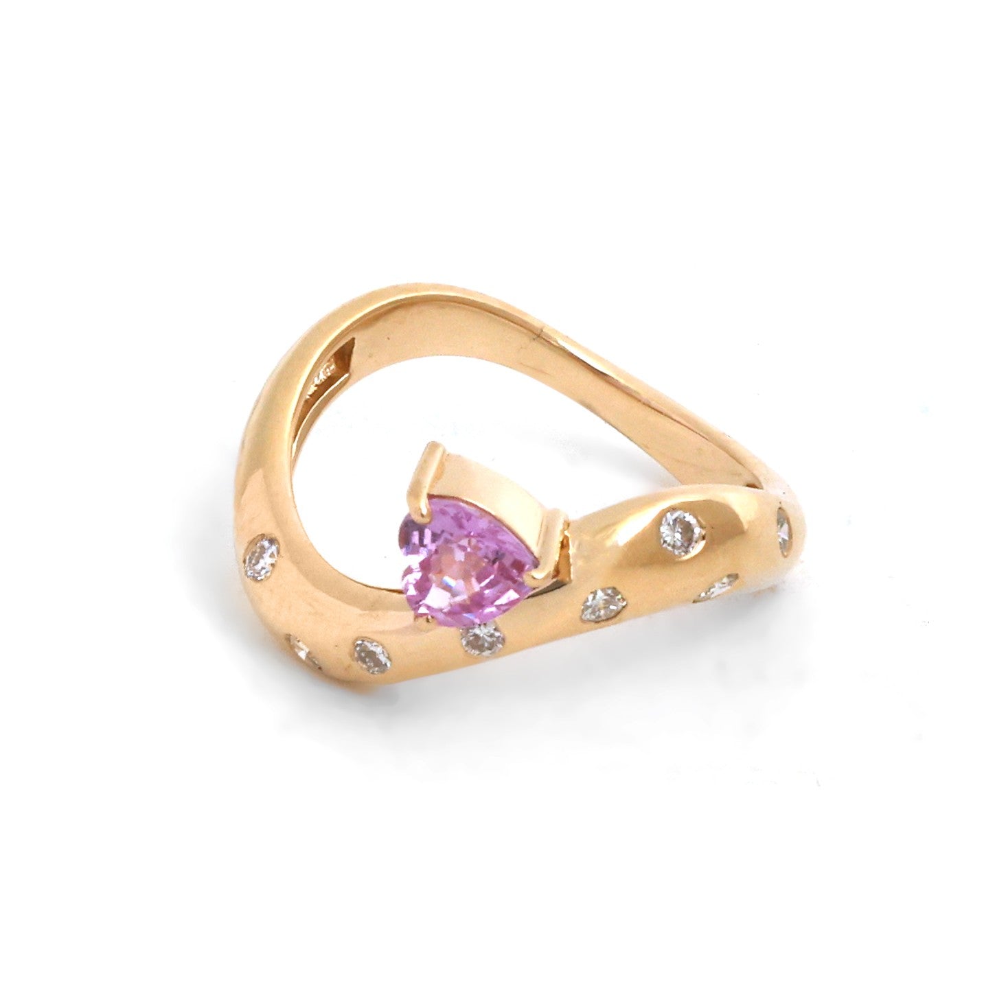 JPRG-5565/13211 Pink Sapphire Diamond Ring | 18K