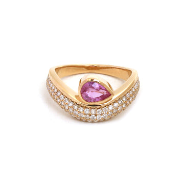 JPRG-5569/13215 Pink Sapphire Diamond Ring | 18K